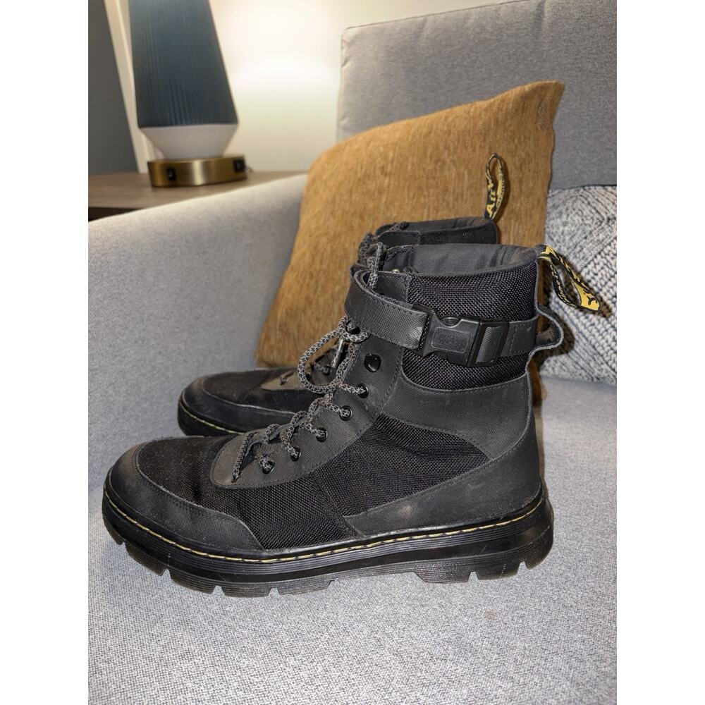 Doc Martens Combs Tech Black Waterproof Boots Mens Sz 9 Military Combat Tactical
